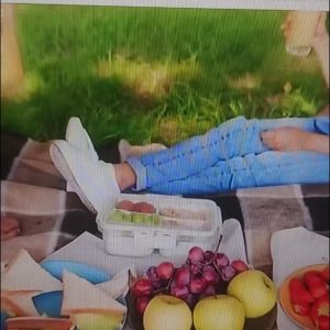 Snack Box Container 4 Compartments Divided Serving Tray with Lid Snackle Box Container Snack Organizer for Fruit Veggie Per