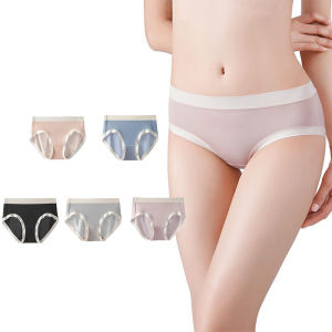 3/5PCS Women's Middle Waist Breathable Panties Ice Silk Seamless Underpants: A Comprehensive Guide