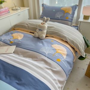 Pure Cotton Dormitory Bedding Three-Piece Set Student Bed Canopy Cover Single Quilt Cover 90x190cm Bedding Simple Style
