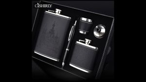 9oz Stainless Steel 304 Hip Flask Set Whiskey Wine Flagon Alcohol Drink Bottle Travel Drinkware For Gifts