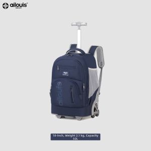 Spinal Protection Large Capacity Quiet & Climbable Trolley School Bag