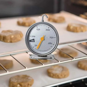 New Stainless Steel Oven Thermometer Large Dial Baking BBQ Cooking Meat Food Temperature Measurement Hang Stand Kitchen Supplies