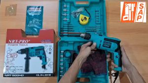 NRT-PRO 500HD Mesin Bor Listrik 13mm Paket Set Tangan Kayu Besi Tembok Impact Beton Electric Hand Drill Bolak Balik Reversible 500 HD