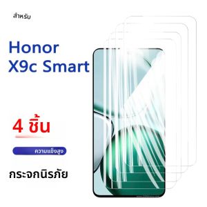1-4PCS ตัวป้องกันหน้าจอสำหรับ Honor X9c Smart 6.8 นิ้วกระจกนิรภัยคริสตัล 9H อลูมิเนียมสูงป้องกันรอยขีดข่วนกรณีที่เป็นมิตรลายนิ้วมือ
