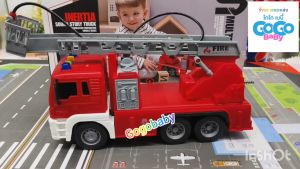 🌈 รถดับเพลิงเด็ก รถสีแดง รถของเล่น รถดับเพลิงเด็ก Fire Car ของขวัญ รถดับเพลิงS no.JS109