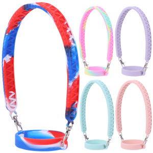【New Arrival】 Silicone Water Bottle Sling Fit Most 8-40oz Bottle Water Bottle Carrier Water Bottle Holder for Stanley Cup Accessories