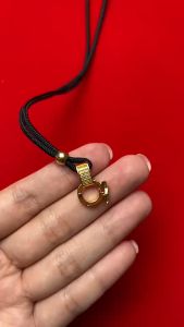 (พร้อมส่ง)สร้อยพระหัวกิ๊บล็อคฝังพลอย ปรับระดับได้