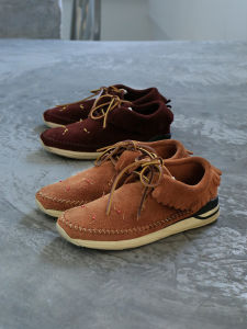 Visvim Uncle Gui Anti-Odor Faux Suede Beaded Tassel Popular Bean Shoes Casual Versatile Trendy Low Top Glue Adhesive Rubber Soled