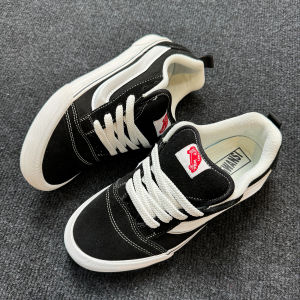 Classic Style Knuskool Casual Shoes Black Suede Flip Leather Mens Board Shoes Comfortable Breathable Wear Resistant Rubber Sole