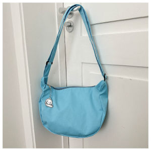 Fashionable Versatile Nylon Tote Bag Womens 2024 New Folded Design Large Capacity Commuting Shoulder Bag for Work And Daily Use