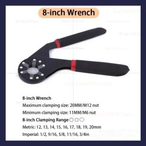 Adjustable 6/8 Inch Magic Wrench Multifunctional Hand Tool for Household Maintenance Outer Hexagonal Twisting Clamping Socket