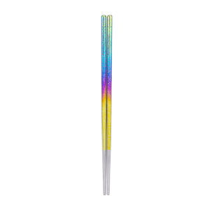 Boundless Voyage Crystal Color Titanium Chopsticks 1 Pair Ultralight Dinnerware for Camping Travel Hiking & Home Use Ti1006T