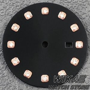 24.5mm NH05 Sunburst White Mother Pearl Ladys Watch Dial And Hand Set Diamond Indexfor 31mm NH05 Ladys Watch Parts Accessories