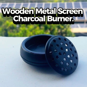 SI Wooden Metal Screen Charcoal Burner 3" use for Incense Burning