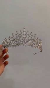 Bridal hair crown forest style temperament versatile alloy crown headband wedding crown(ready stock)