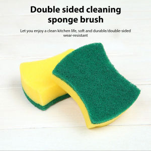24Pcs Kitchen Dishwashing Sponge Soft Absorbent Clean Rub Pot Rust Scouring Pad Removing Kits Household Cleaning Brush Sponges