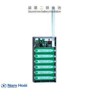Box sạc dự phòng 12 cell pin 18650 T12 sạc nhanh QCPD 3.0 22.5W và sạc nhanh không dây 15W (Không gồm pin)