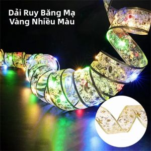 Đèn LED Dạng Ruy Băng Cho Cây Thông Noel Nơ Tự Làm Trang Trí Nhà Cửa Năm Mới Trang Trí Ánh Sáng Cho Địa Điểm Tổ Chức Đám Cưới - Đèn Dây Ngày Lễ Tiết Kiệm Năng Lượng