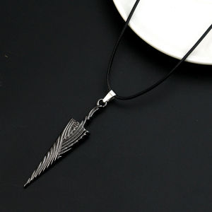 Anime Hollow Knight Pure Nail Sword Bone Pendant Necklace Fashion Geometry Rope Chain Choker Necklace for Women Men Cool Jewelry