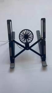 YOOGOO 18inch Kipas Laptop Portable Dudukan Fold Cooler Multifungsi Adjustable Anti Slip Holder Aluminium Laptop Stand with Fan