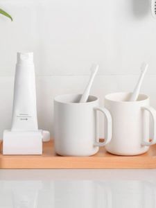 Cốc Đựng Nước Súc Miệng Kiểu Nhật Bản Đơn Giản Có Tay Cầm Cốc Đựng Nước Dùng Để Đánh Răng Cho Cặp Đôi Và Trẻ Em Bộ Dụng Cụ Vệ Sinh Cá Nhân