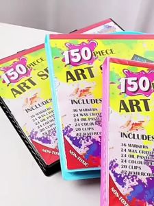 CLAIYDREAM Crayon Set 150pcs / Alat Menggambar Mewarnai Dan Melukis Isi 150 pcs Untuk Anak-Anak / Kit Art Supplies Painting Set For Children / Krayon