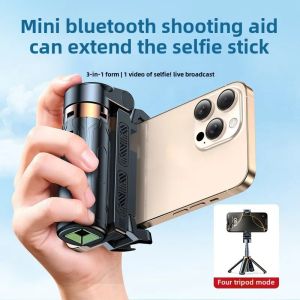 Mini Selfie Stick Tripod 3in1 Phone Stand with Detachable Remote Portable Travel Selfie Stick Tripod Anti-Shake Phone Bracket