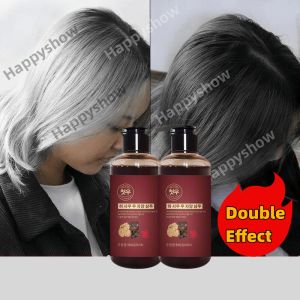 Polygonum multiflorum white to black shampoo Herbal Polygonum Shampoo Grey Hair Anti White Hair Treatmen hair dye color dye hair shampoo hair shampoo black hair shampoo for men hair darkening shampoo syampu rambut kopi hitam gelap