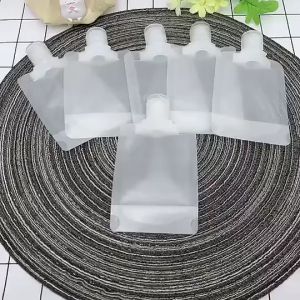 EFHL0555 Travel Pouch Botol Refill Transparan Shower Gel Shampoo Portable Botol Refill Tempat Sabun Cair Travel Plastik