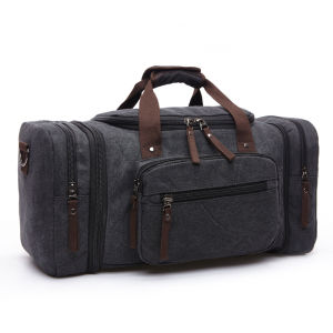 Retro Large-Capacity Travel Bag Durable Canvas Multi-Carry Short-Haul Luggage Bag Trendy Patchwork Handbag and Crossbody Bag