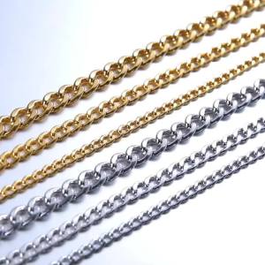 Cuban Chain Necklaces for Men Women Stainless Steel Punk 45-60cm Long Necklace Hiphop Jewelry Couple Gifts Wholesale