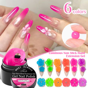 Luminous Non-Stick Hand Extension Gel Nail Polish 3D Shaping/Sculpting/Carving UV/LED Gel Fluorescent Neon Color Jelly Hard Gel
