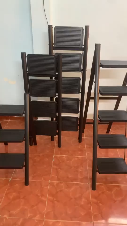 Thang Ghế Thép Carbon /Thang Gấp Gọn Đa Năng 3-5 Bậc Chịu Tải 150kg Làm Từ Thép Carbon Siêu Dày Thang Chữ A Gấp Gọn