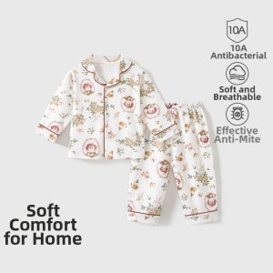 CAIYINGFANG | Cotton Long Sleeve Girls Pajama Set