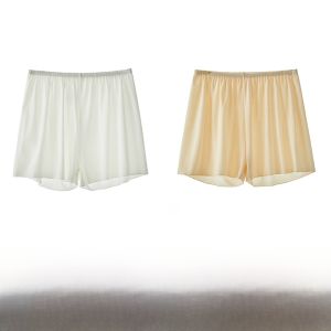 Miiow | Ice Silk Safety Shorts Womens Summer Thin Cool Breathable Home Sleepwear Shorts Non-Rolling Edge Comfortable Lightweight Pants