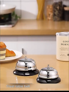 Desk Call Bell Service Ring Desk Bell Service Bell for Kitchen Hotel Counter Reception Restaurant Bar Ringer Service Metal