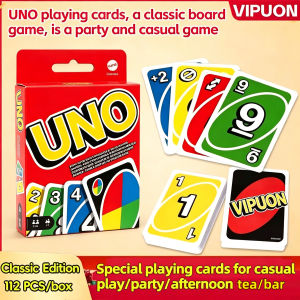 Genuine UNO playing cards a fun casual party multiplayer game UNO playing card toys double-sided flip classic and fun 112 game cards a puzzle game suitable for 2-10 people