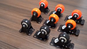 4Pcs Heavy Duty Caster Wheels Furniture Mute Soft Rubber Swivel Casters Office Chair Roller For Platform Trolley Chair