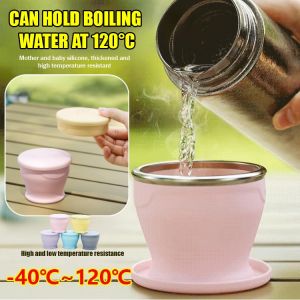 【Food Grade】Foldable Portable Telescopic Pocket Cup Silicone Water Cup Family Travel Camping Hiking Outdoor Reusable Mug