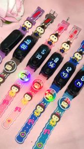 Jam Tangan Digital Anak Karakter Labubu Tali Silikon Lampu - Layar Digital Dan Anti Air