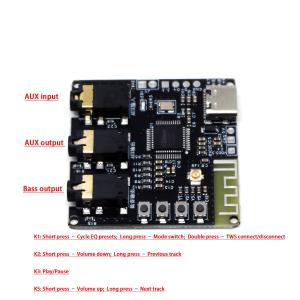 BP1048 Bluetooth 5.3 DSP Tuning Board TYPE-C Audio Stereo Preamp USB Sound Card DIY BT Speaker Car Home PHONE PC Music Playback