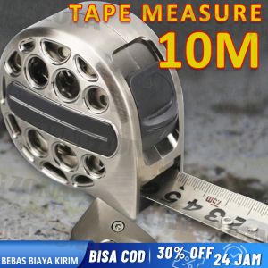 Bahan Baja Tahan Karat Measure Tape 10M / 7.5M / 5 M Jaket Measuring Tape Rol Measure Tahan Air