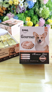 EASA Wet Dog Food 100g x 12 Trays | Gourmet Mousse Pate | Chicken Beef Tuna Mixed Flavours | Dog Food