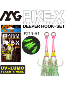 Nilure | Glowing Bright Silk Slow Jigging Metal Lure Bait with Dual UV Hooks Barb Fishing Hook