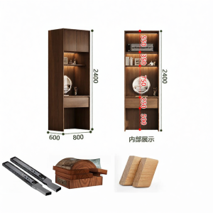 Custom ENF Level Italian Minimalist Wardrobe Desk Combination