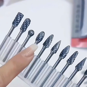 CASTA 10 PCS Mata Bor Tungsten Karbida Padat – Mata Bor Mini Drill Grinder Mata Gerinda Ukir Kayu Alat Kikir dan Poles untuk Pertukangan dan Kerajinan Tangan