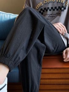 Quần Dài Nam Vải Lanh Cotton Mùa Hè Mới Rộng Rãi Quần Dài Thể Thao Thời Trang Quần Dài Chín Điểm Quần Dài Vải Lanh