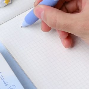 0.5mm 5Pcs Gel Pen Set Retractable Cloud Grip Pens Black Ink Quick Drying Smooth Writing Pen