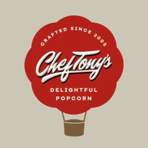 Chef Tonys Ready to Eat Popcorn - 2 Small Tubs Golden Caramel and Sour Cream & Jack Cheddar