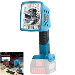 16W 1600LM LED Flashlight for Bosch 18V Battery 90° Pivoting Head Camping Car Repair Job Site Light (No Battery)